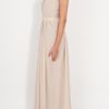 Elie Saab Lace Back Georgette Gown in Beige (multicolored) - Lyst
