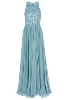 Elie Saab Beaded Top Silk Gown - Lyst