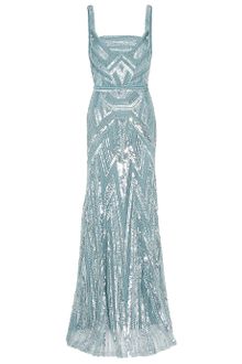 Elie Saab Strappy Full Beaded Gown - Lyst
