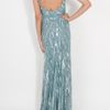 Elie Saab Strappy Full Beaded Gown in Blue - Lyst