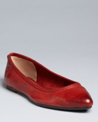 Frye Pointed Toe Ballet Flats Regina - Lyst