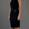 Gucci Fitted Draped Dress in Black - Lyst