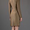 Gucci Vneck Dress in Brown - Lyst