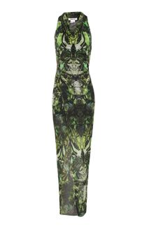 Helmut Lang Cicada Print Lizard Multi Maxi Dress - Lyst