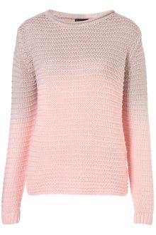 Topshop Knitted Dip Dye Chunky Jumper - Lyst
