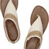 Tory Burch Rella Chain and Crochettrimmed Leather Sandals in White - Lyst