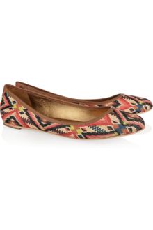 Twelfth Street by Cynthia Vincent Sage Printed Canvas Ballet Flats - Lyst