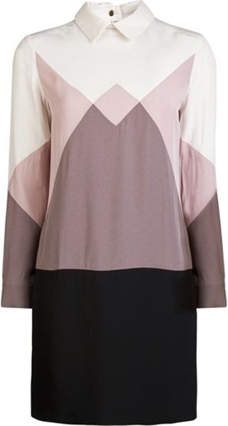 Victoria Beckham Diamond Dress in Purple (ivory) - Lyst