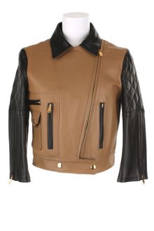 Yves Saint Laurent Shiny Leather Biker Jacket - Lyst
