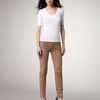 7 For All Mankind Skinny Golden Wheat Shimmer Cropped Jeans in Brown (wheat) - Lyst