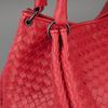 Bottega Veneta Woven Leather Bag in Red - Lyst