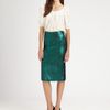 Tibi Lurex Jacquard Pencil Skirt in Green (emerald) - Lyst