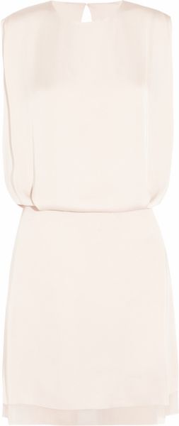 Acne Marlow Satin and Silkorganza Dress in Pink (blush) - Lyst