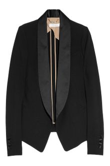 Chloé Sable Satintrimmed Crepe Blazer - Lyst