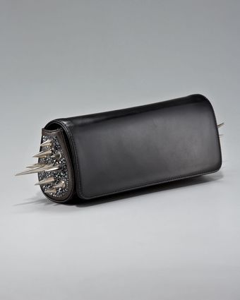 Christian Louboutin Spiked Marquise Clutch Bag - Lyst