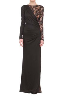 Emilio Pucci Long Wool Dress with Lace - Lyst