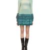 Jo No Fui Viscose Dress with Feather Applications in Green - Lyst