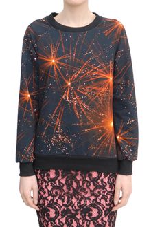MSGM Printed Cotton Sweater - Lyst