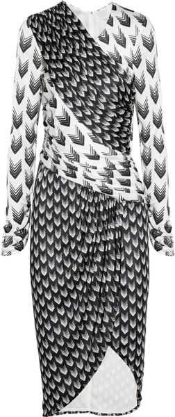 Rag & Bone Rani Printed Jersey Dress in Gray (black) - Lyst