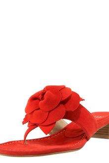 Stuart Weitzman Flower Detail Thong Sandal - Lyst