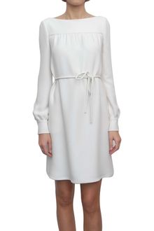 Valentino Silk Dress with Belt - Lyst
