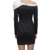 Valentino Woolen Dress with Rosette in Black - Lyst