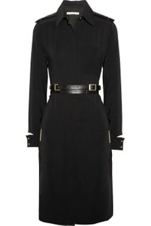 Victoria Beckham Belted Crepe Shirt Dress - Lyst