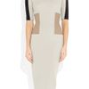 Victoria Beckham Paneled Stretchcrepe Dress in Black - Lyst