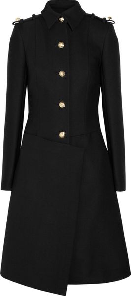Victoria Beckham Wool Coat in Black - Lyst