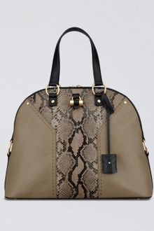 Yves Saint Laurent Python Muse Satchel - Lyst
