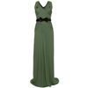 Burberry Prorsum Pleated Crepe Dress in Green (pine) - Lyst