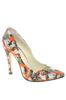 Emma Cook Orange Floral Printed Court Shoes - Lyst