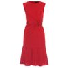 Giambattista Valli Dress with Gathered Appliqué Trim in Red - Lyst