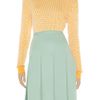 Jill Stuart Gabriella Pleated Silkcrepe Skirt in Green (mint) - Lyst
