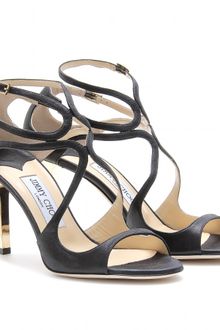 Jimmy Choo Ivette Wetlook Leather Sandals - Lyst