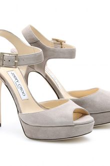 Jimmy Choo Linda Suede Platform Sandals - Lyst