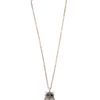 Mango Owl Pendant Necklace in Gray (93) - Lyst