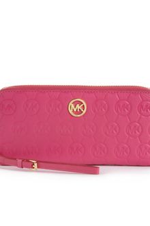 Michael Kors Monogram Zip Around Continental Wallet - Lyst