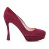 Miu Miu Suede Platform Pumps in Red (bordeaux) - Lyst