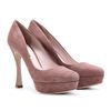 Miu Miu Suede Platform Pumps in Pink (rose) - Lyst