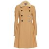 Mulberry Chevron Tweed Double Breasted Coat in Beige - Lyst
