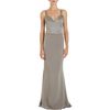 Narciso Rodriguez Top Stitched Bodice Gown in Gray (silver) - Lyst