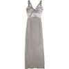 Narciso Rodriguez Top Stitched Bodice Gown in Gray (silver) - Lyst