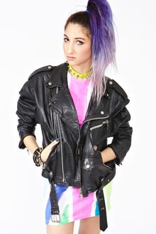 Nasty Gal Classic Zipped Leather Moto Jacket - Lyst