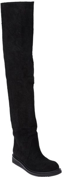 Rick Owens Thigh High Leather Boots - Lyst