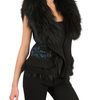 Roberto Cavalli Marmot Fur Wool Cashmere Knit Vest in Black - Lyst