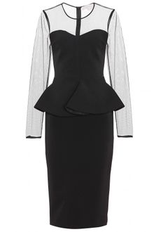 Stella McCartney Peplum Dress with Transparent Yoke - Lyst