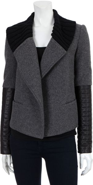 Theory The Ponette Jacket in Gray (grey) - Lyst