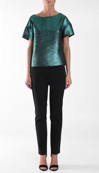 Tibi Lurex Jacquard Top - Lyst