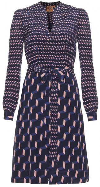 Tory Burch Judi Printed Silk Dress - Lyst